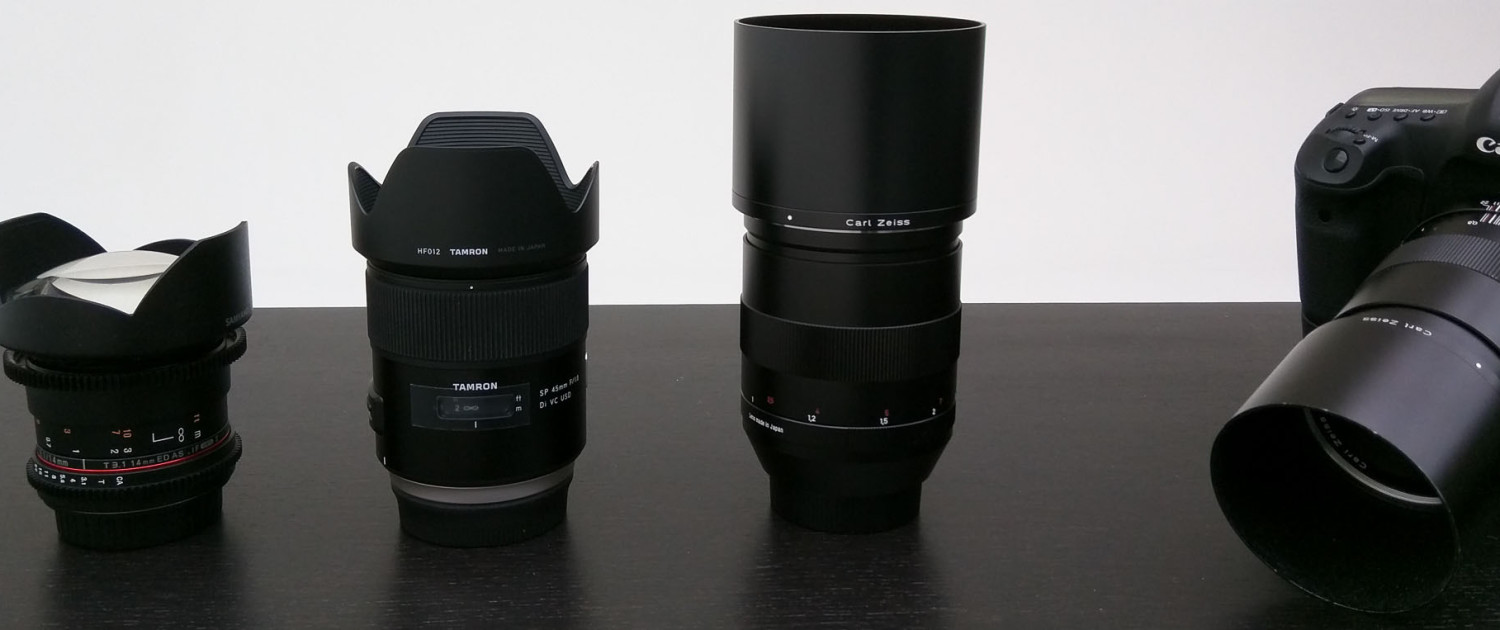 Review Carl Zeiss 135mm Tamron 45mm Samyang 14mm